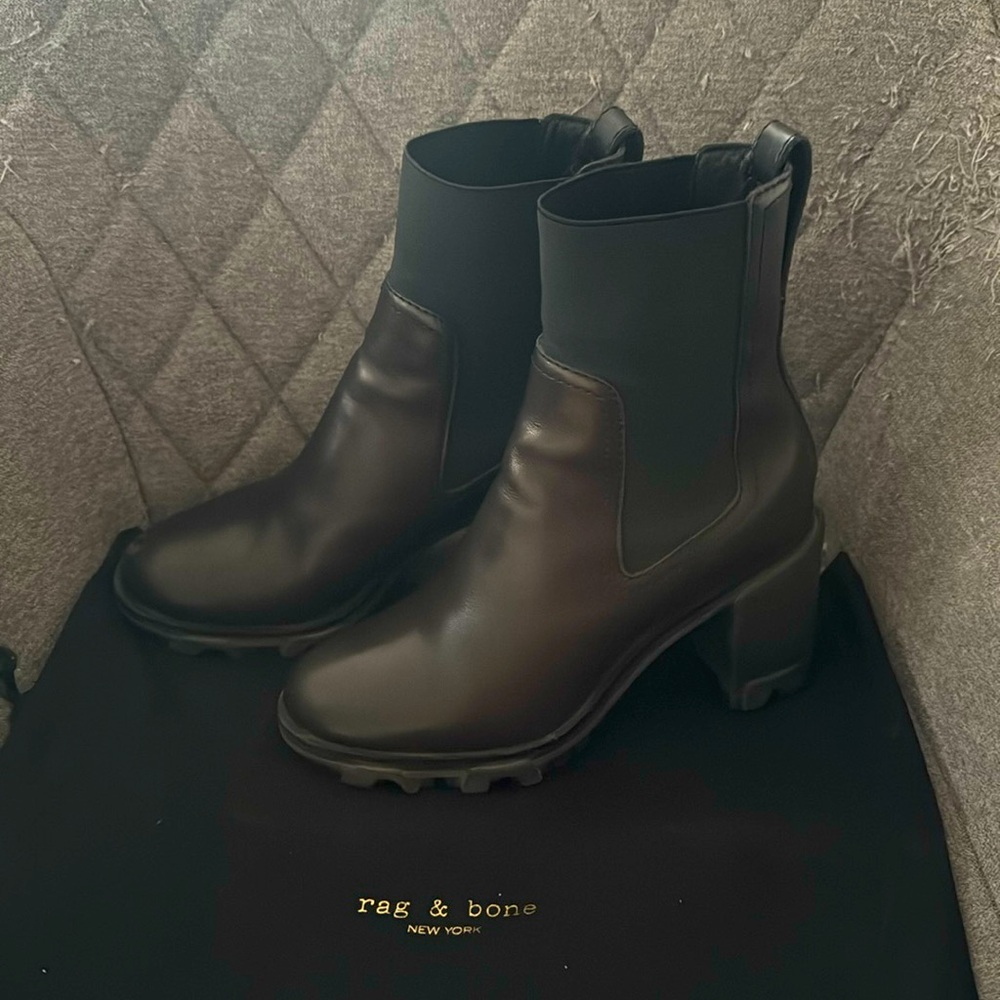 Rag and Bone lug sole pull on ankle boot